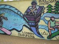 граффити в Зарасае у пляжа