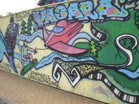 граффити в Зарасае у пляжа